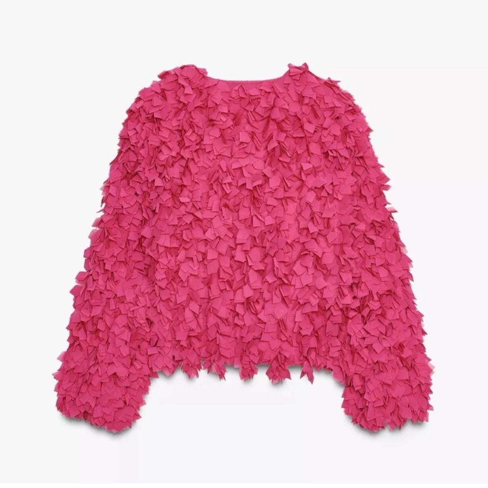 Zara floral texture petal Jacket “ Blogger Fav” - Picture 3 of 3